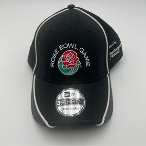 New Era Black 39THIRTY Cap with Rose Embroidery